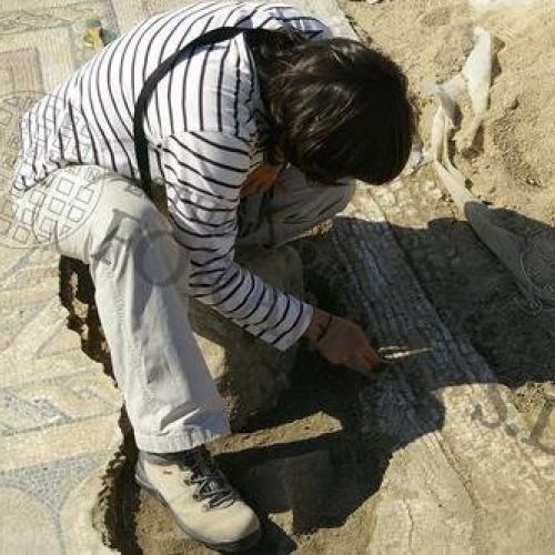 Excavación del mosaico